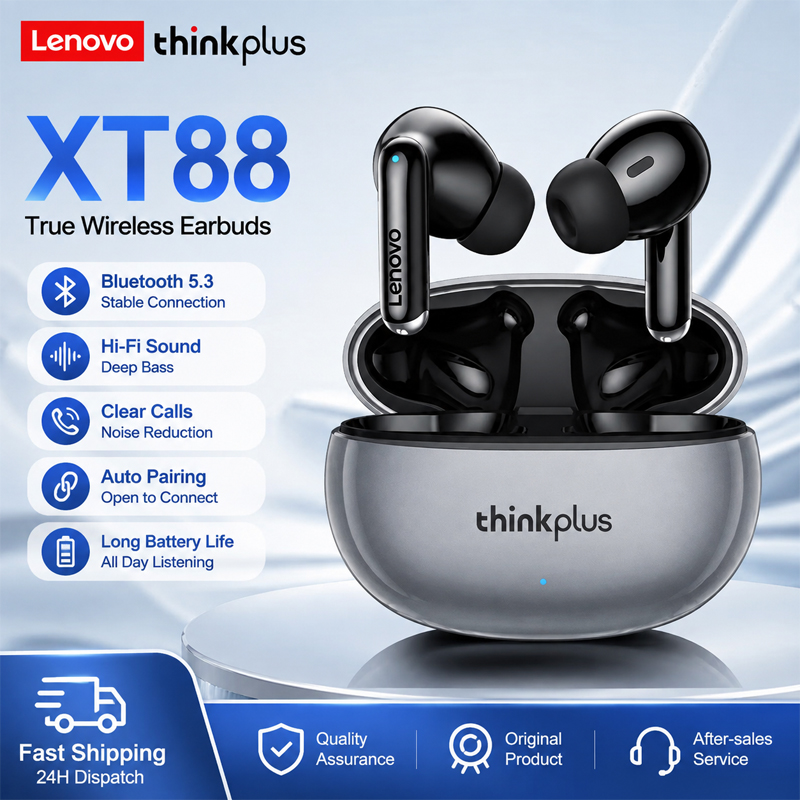 Anc Wireless Over Ear Headphones - Lenovo XT88 Bluetooth Wireless Headphones Built