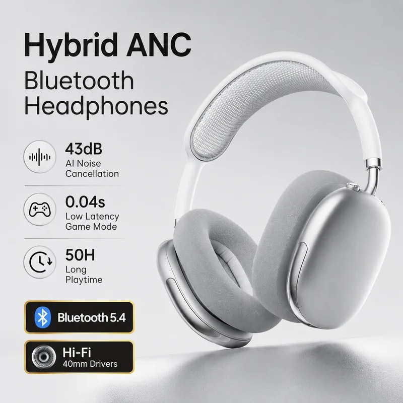 Over Ear ANC Wireless Bluetoot - Anc Wireless Over Ear Headphones ulasan dan harga