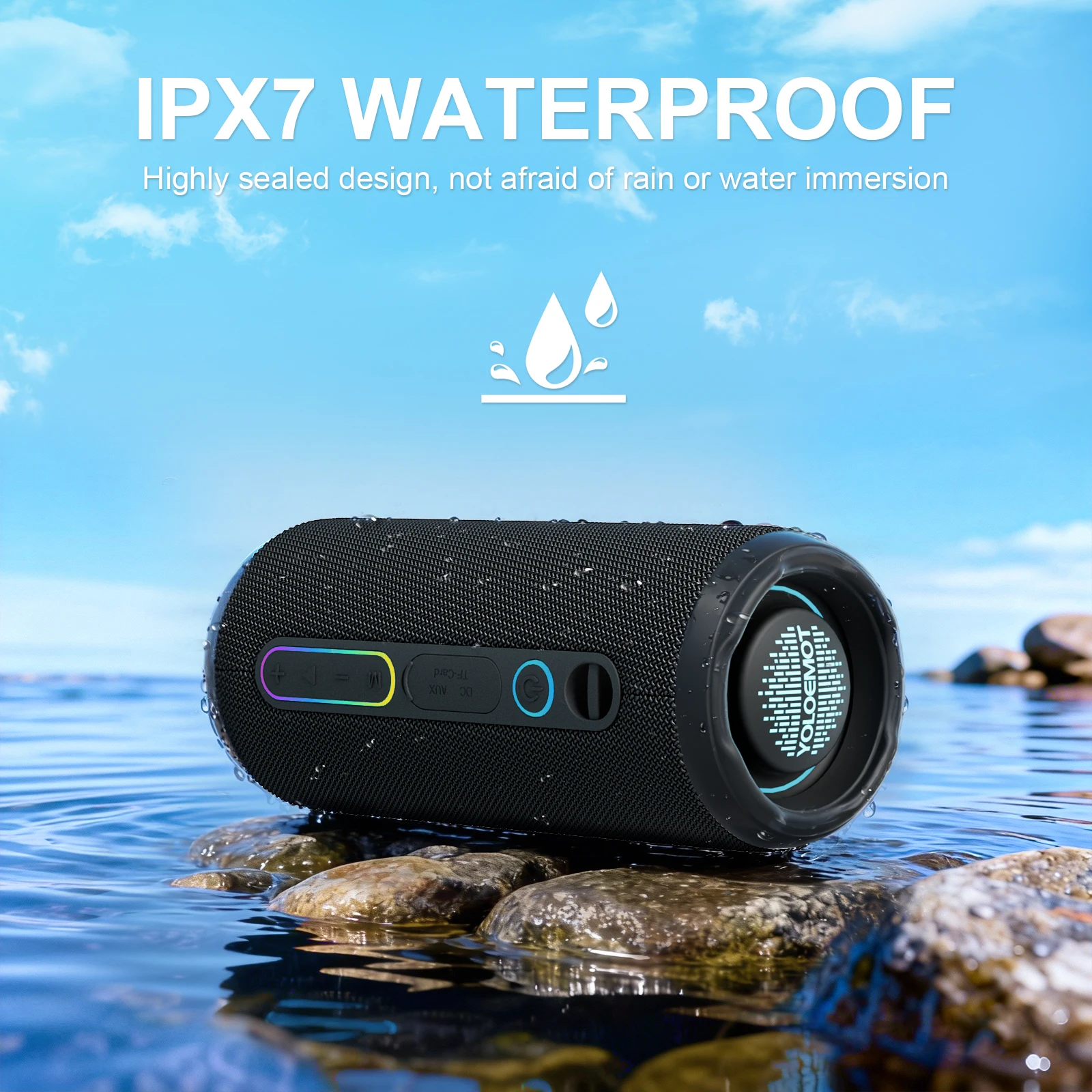 YOLOEMOT T13 Bluetooth Speaker - Portable Bluetooth Speaker Waterproof Ipx7 ulasan dan harga