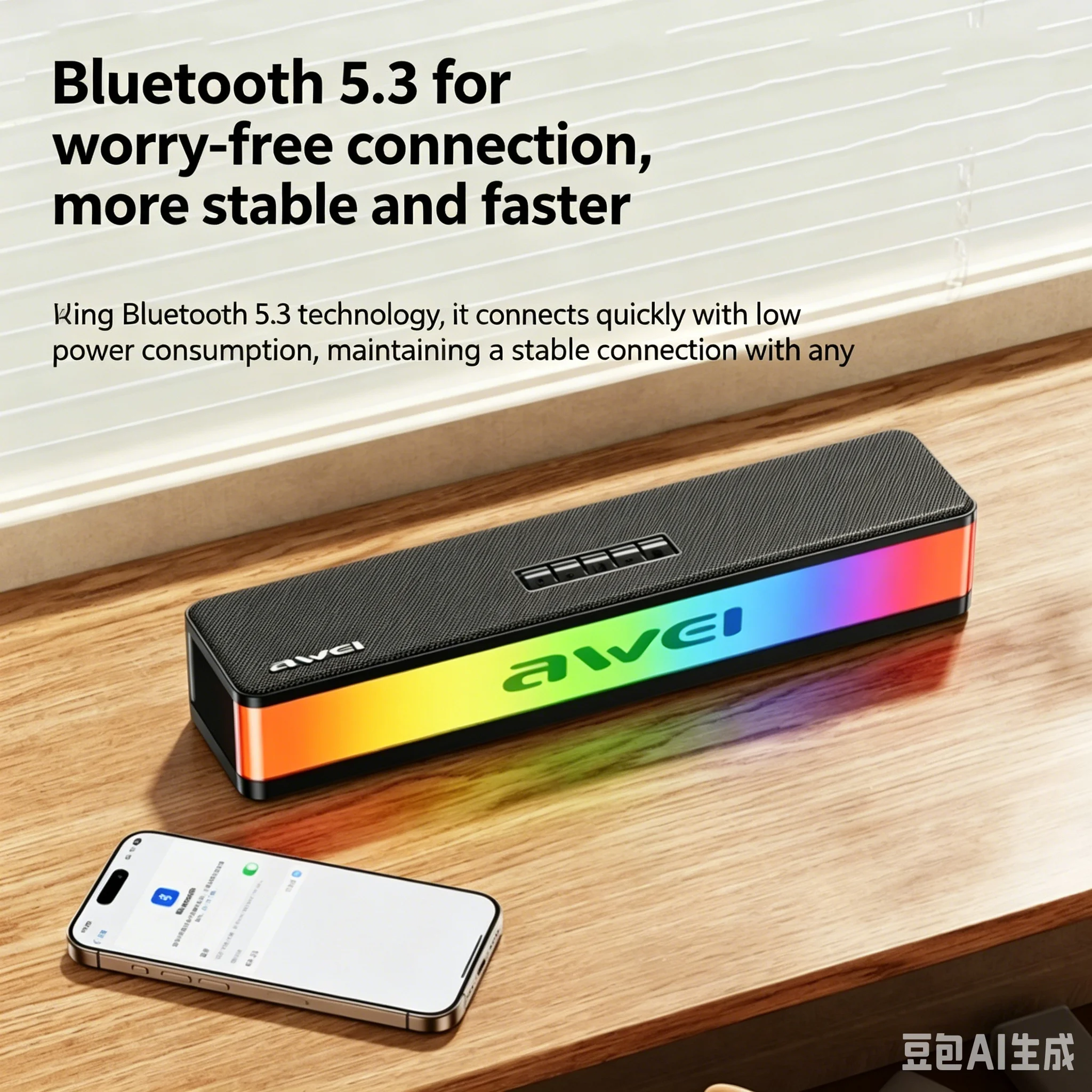 RGB Bluetooth Speakers Soundba - Rgb Computer Soundbar For Pc ulasan dan harga