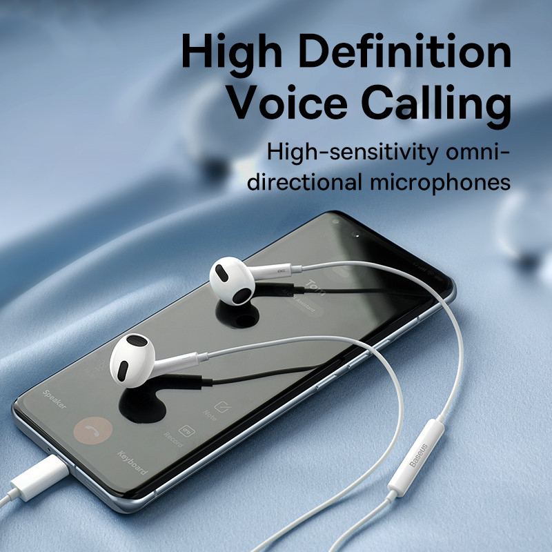 Baseus C17 Type-C Earphones In - Type C Wired Earphones With Mic ulasan dan harga