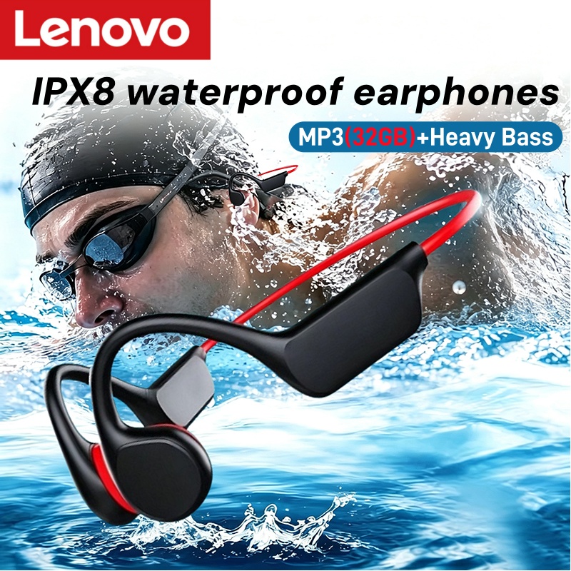 Lenovo Bone Conduction Headset - Bone Conduction Running Headphones ulasan dan harga
