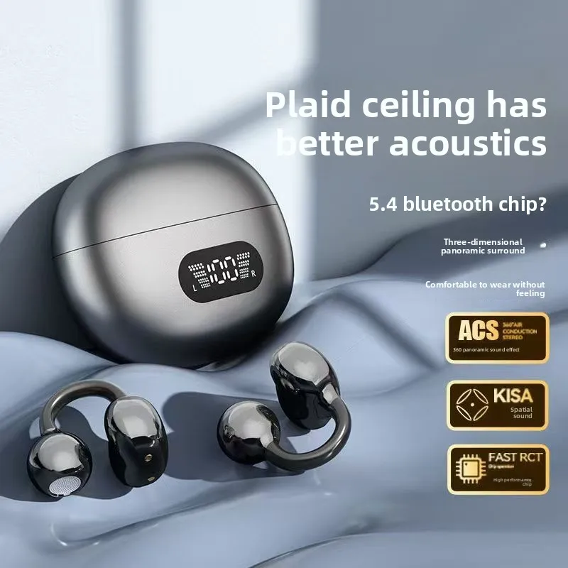 Bluetooth Earphones Clip-On Bo - Bone Conduction Running Headphones ulasan dan harga