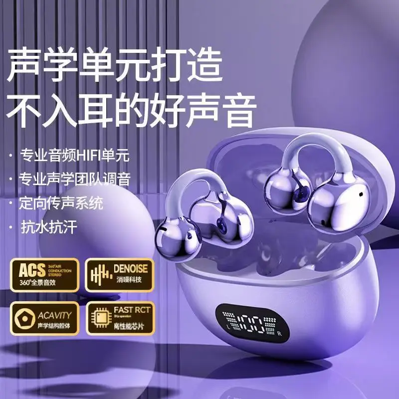 Bluetooth Earphones Clip-On Bo - Bone Conduction Running Headphones ulasan dan harga