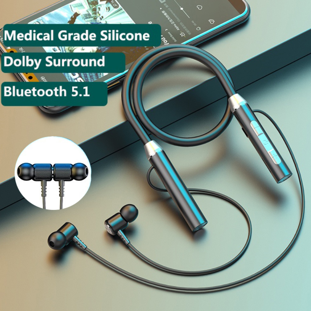 Wireless Headphones Bluetooth  - Magnetic Neckband Sports Earphones ulasan dan harga