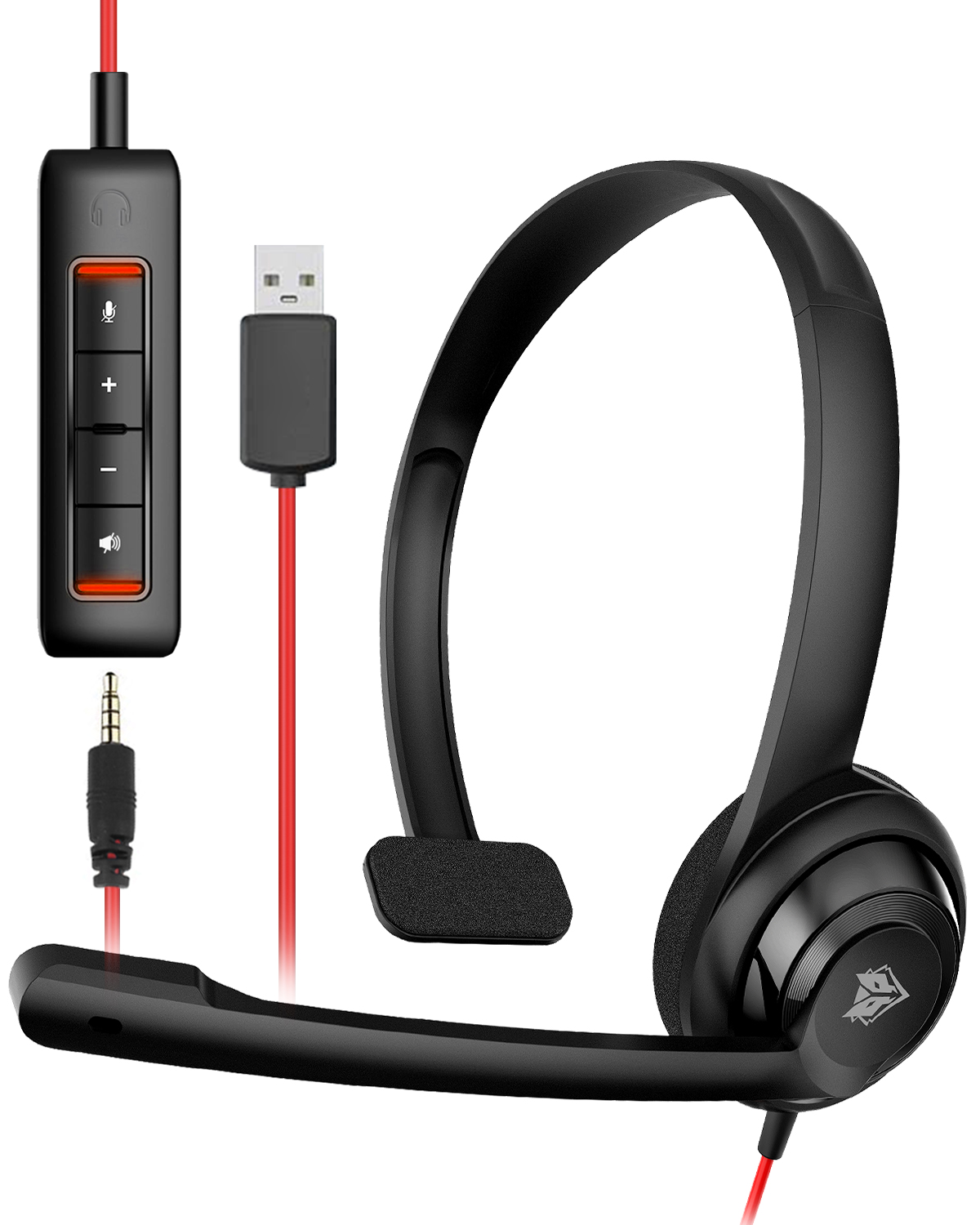 NUBWO HW02 USB Headset with Mi - Type C Wired Earphones With Mic ulasan dan harga