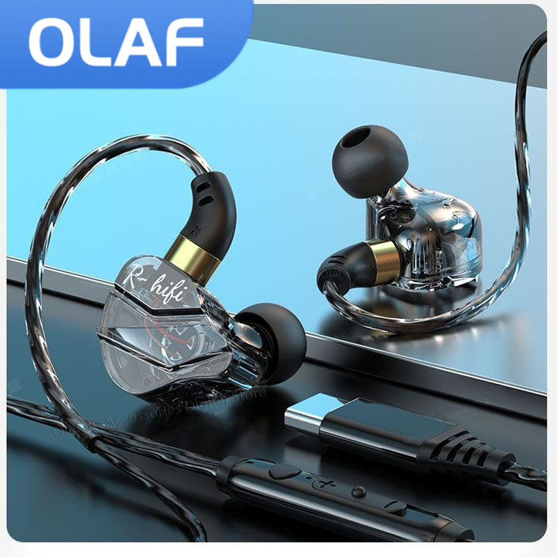 OLAF HiFi Type C Gaming Headph - In Ear Monitors For Singers ulasan dan harga
