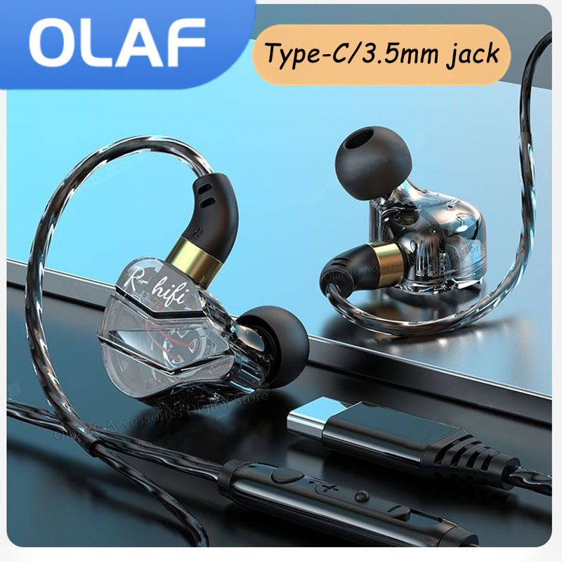 OLAF Gaming Headset Wired Earp - In Ear Monitors For Singers ulasan dan harga