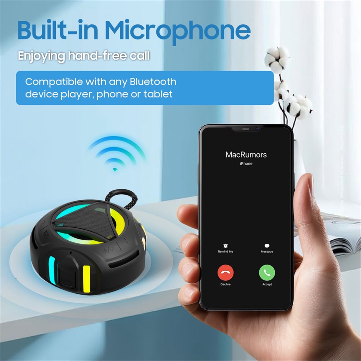Mini Bluetooth Shower Speaker  - Portable Bluetooth Speaker Waterproof Ipx7 ulasan dan harga
